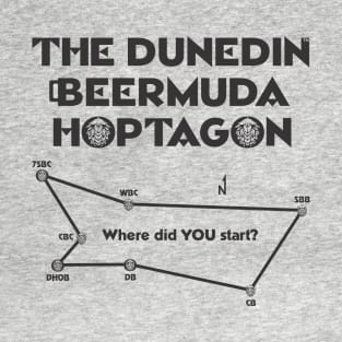 Dunedin Beermuda Hoptagon 2 sided (BLACK INK) T-Shirt